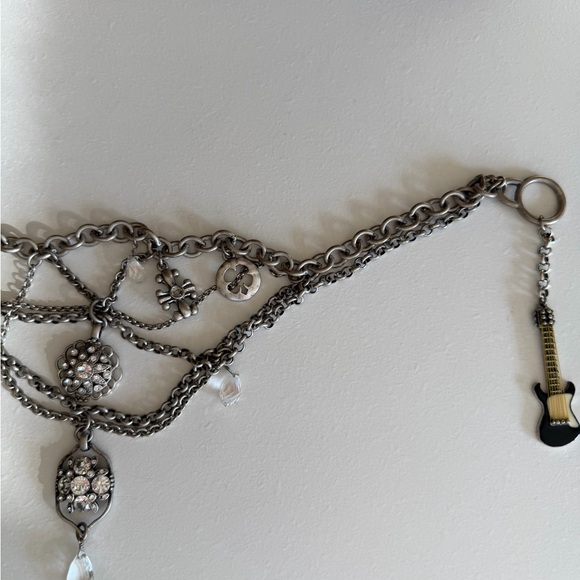 Lucky Brand Silver Rock N Roll Charm Necklace - Picture 7 of 7